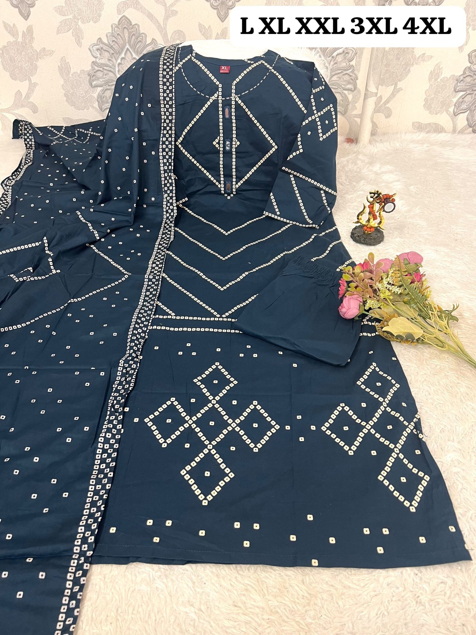 New Arrival: Premium Dabu Cotton 3-Piece Suit Set - Image 4