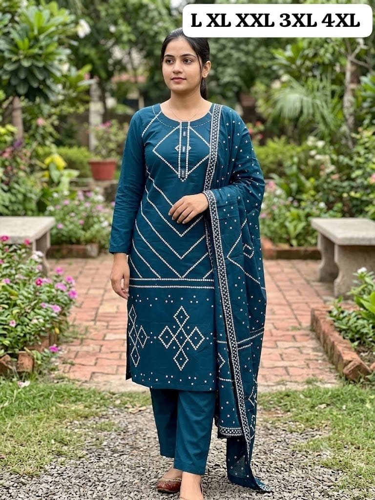 New Arrival: Premium Dabu Cotton 3-Piece Suit Set - Image 3