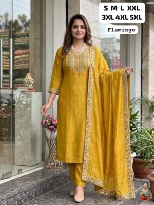Must-Have Ethnic Wear: Flamingo Silk Set