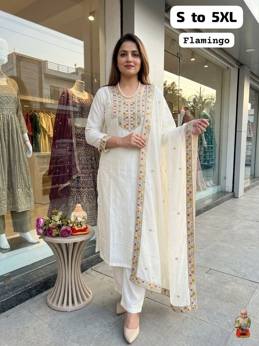 Must-Have Ethnic Wear: Flamingo Silk Set - Image 7