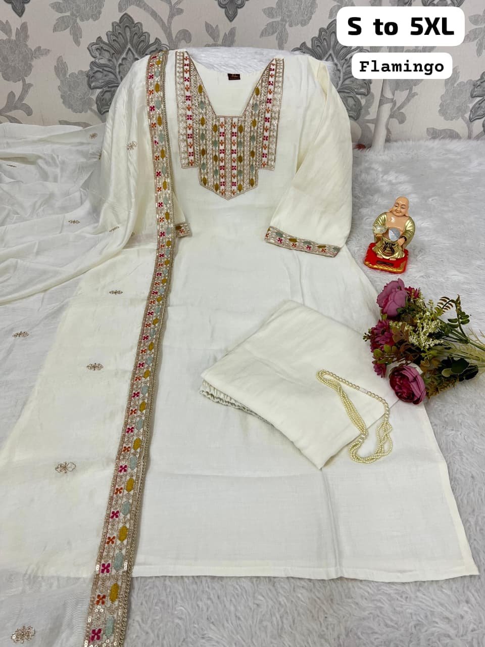Must-Have Ethnic Wear: Flamingo Silk Set - Image 8