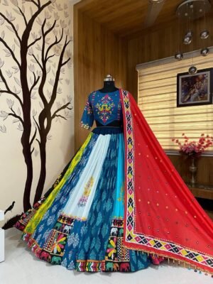 Alternative view of PRESENTING NEW NAVRATRI SPECIAL DESIGNER PRINTED LAHENGA CHOLI
