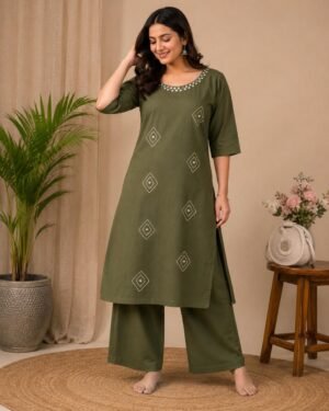 Premium Cotton Kurta Set with Plazo