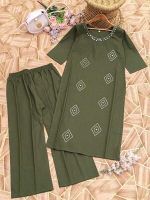 Alternative view of Premium Cotton Kurta Set with Plazo