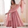 Gown, Bottom & Dupatta Fully Stitched & Ready To Wear 