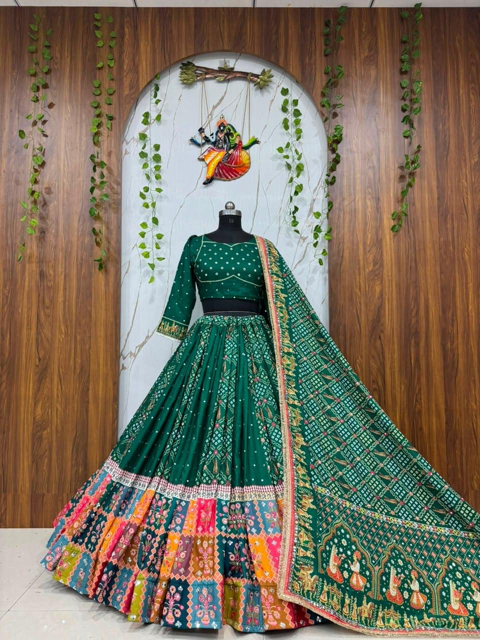 PRESENTING NEW NAVRATRI 2026 SPECIAL DESIGNER PRINTED LAHENGA CHOLI - Image 2