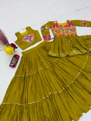 Alternative view of AK Creation is Launching Navratri Special Gamathi Work Lehenga choli