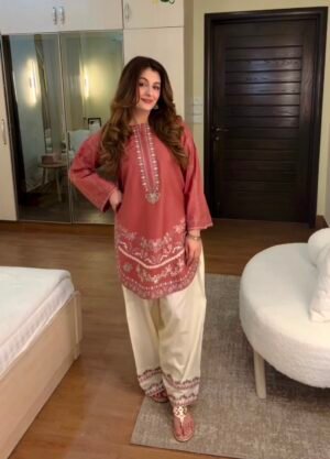 Đěsigner Party Wear Look Roman Silk & Farshi Palazzo Set