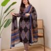 Featuring beautiful embroidery with suqes Heavy  Suit which is beautifully decorated  It is paired with matching pants