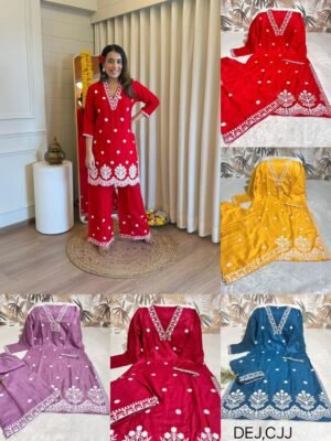 LAKHNAVI CORCET ON DEMAND PURE REYON FABRIC WID LAKHNAVI  STYLE WORK