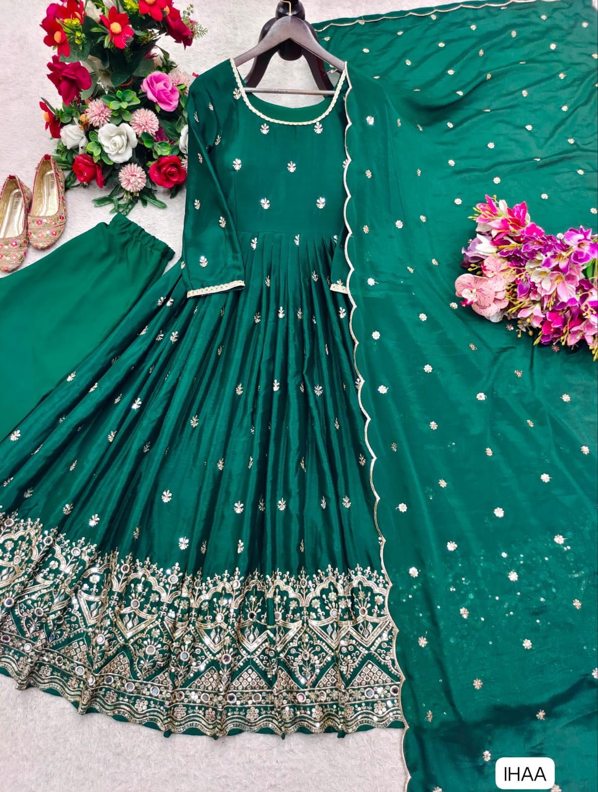 Launching New Design Trending Cinon Silk*Gwon&Pent&dupatta - Image 3