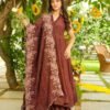 EXCLUSIVE 3 PIECE KURTI , FLARED PLAZZO WITH DUPATTA IN EMBROIDERY WORK