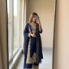 Đěsigner Party Wear Look Pur Heavy Faux Georgette Top Plazzo & Dupatta Set