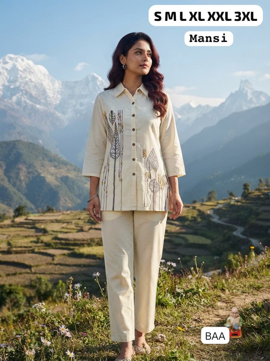 Trending Premium Khadi Cotton Co-Ord Set