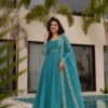 PRESERNTING NEW FANCY EMBROIDERY SEQUENCE WITH CODING WORK ANARKALI GOWN-PENT WITH DUPATTA