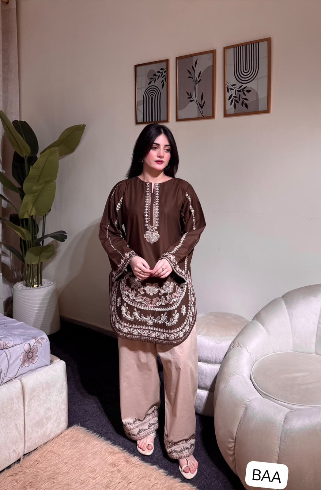 Đěsigner Party Wear Look Roman Silk & Farshi Palazzo Set