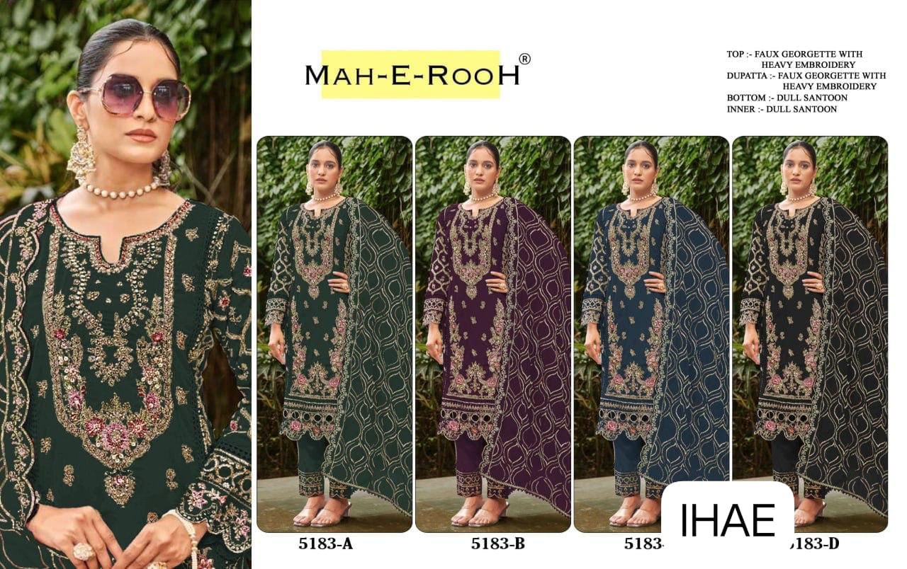 Fox Georgette with Heavy Embroidery Sequence Work - Image 5