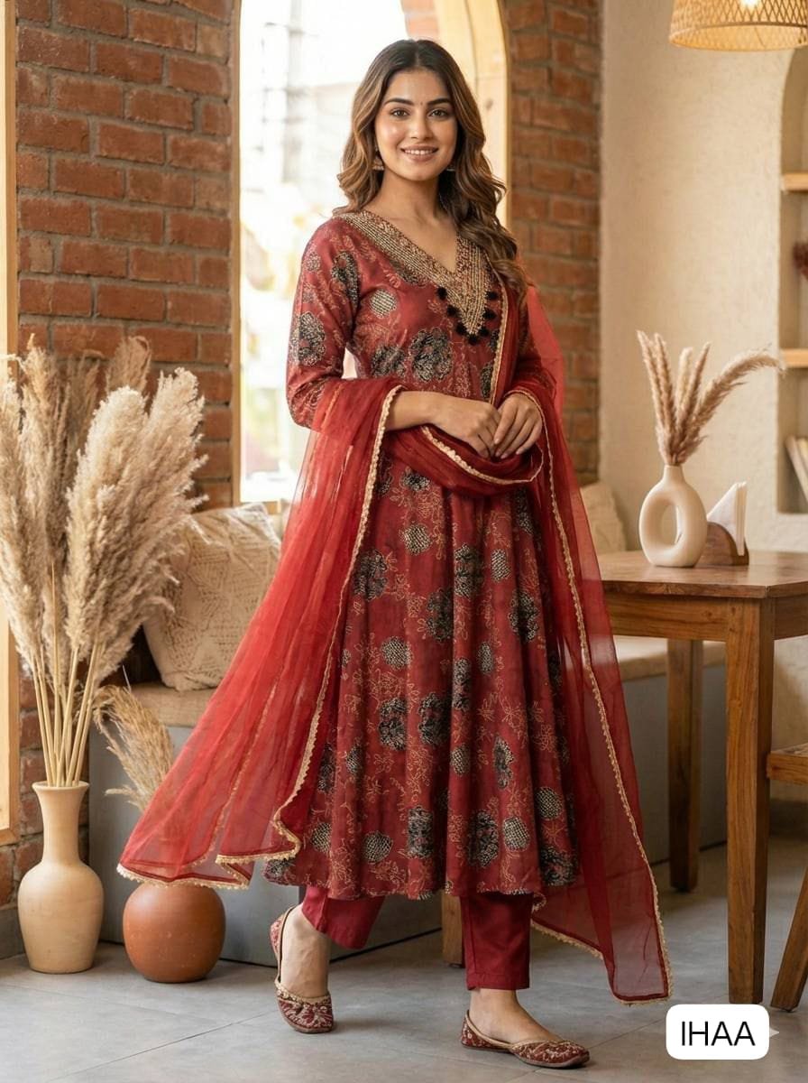 PREMIUM anarkali SALWAR SUIT digital print sets with dupatta