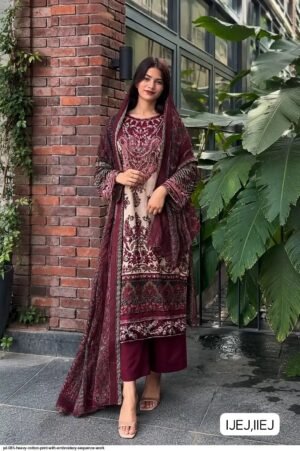 Premium Premium Muslin Pakistani Kurti, Pant & Dupatta Set