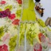 AK-Series New Designer Party Top Pallazo & Dupatta Set
