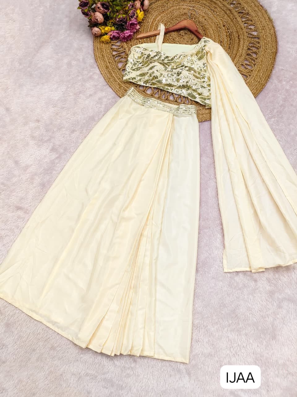 Upgrade your style with this stunning Dhoti Style Saree – perfect for weddings & festive vibes - Image 2