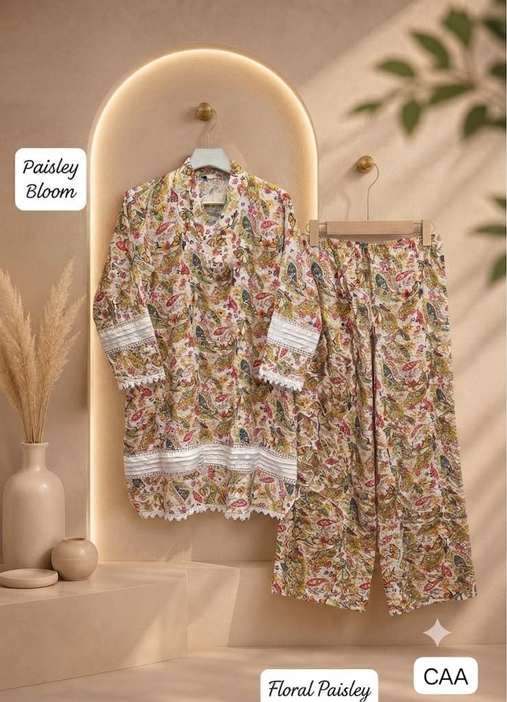 IMPORTED PAKISTANI STYLE LACE WORK CO-ORD SETS - Image 2