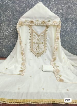   Vichitra Silk and codding sequence with gotapatti work 