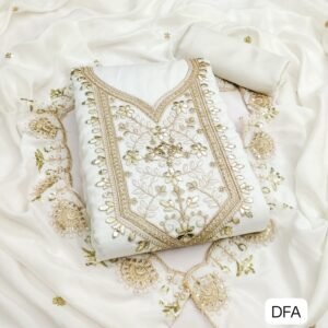 Alternative view of   Vichitra Silk and codding sequence with gotapatti work 
