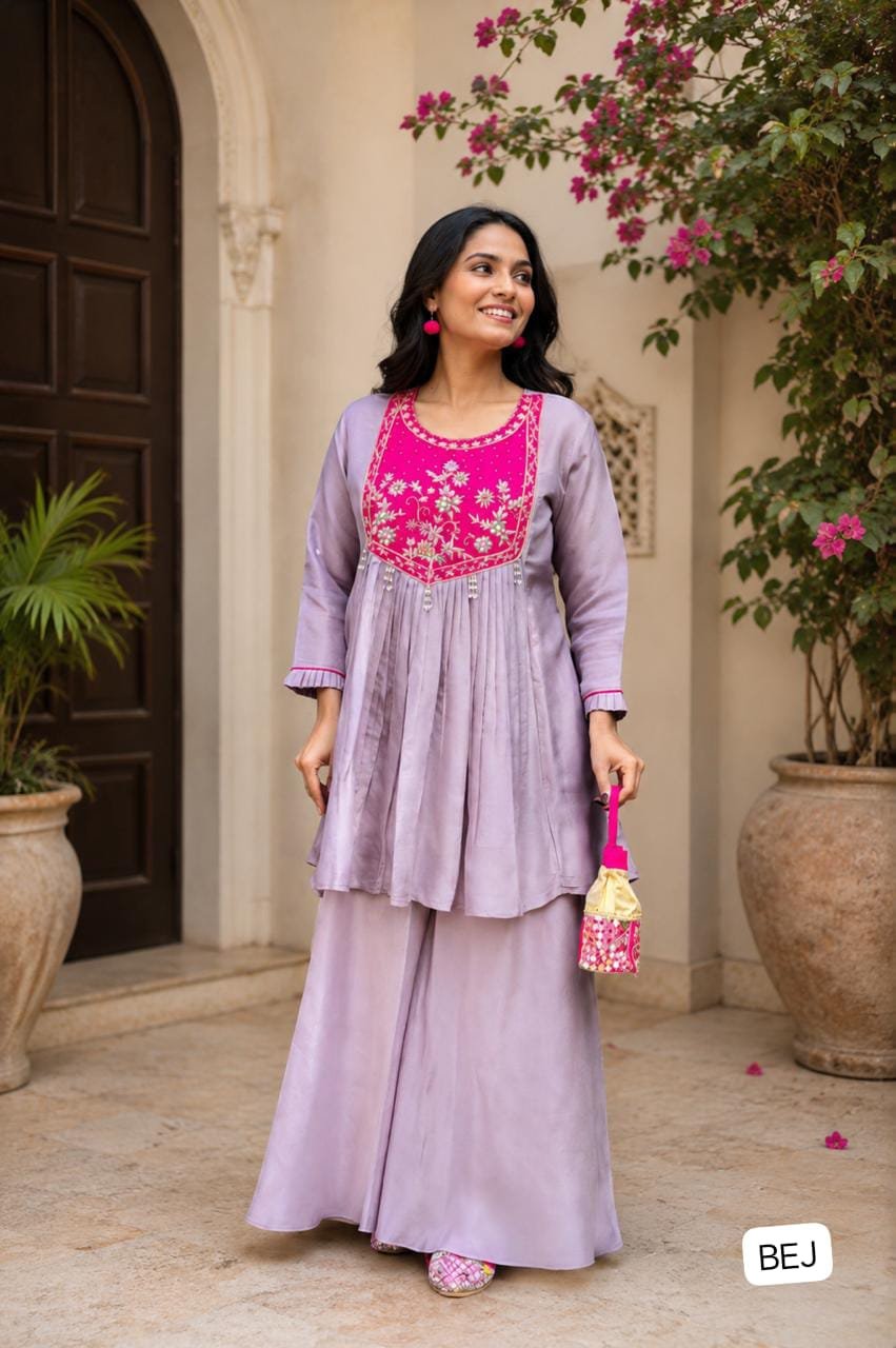 Sharara Cord Kurta Set