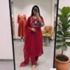 Pure Cotton Kurti With Block Print With Pant With Block Print Duppata    