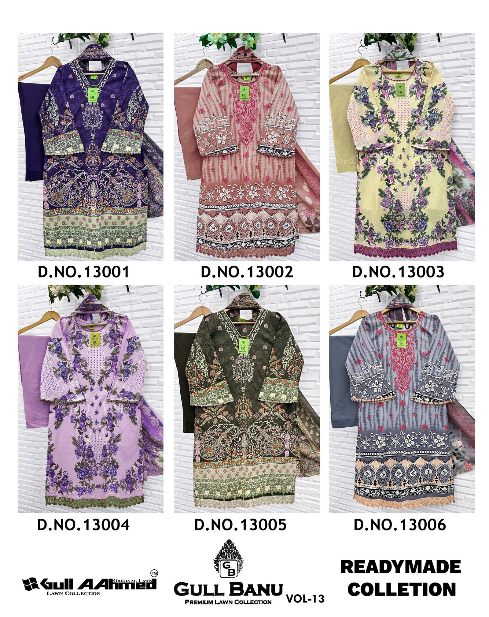 Pure lawn collection with mal mal dupatta - Image 7