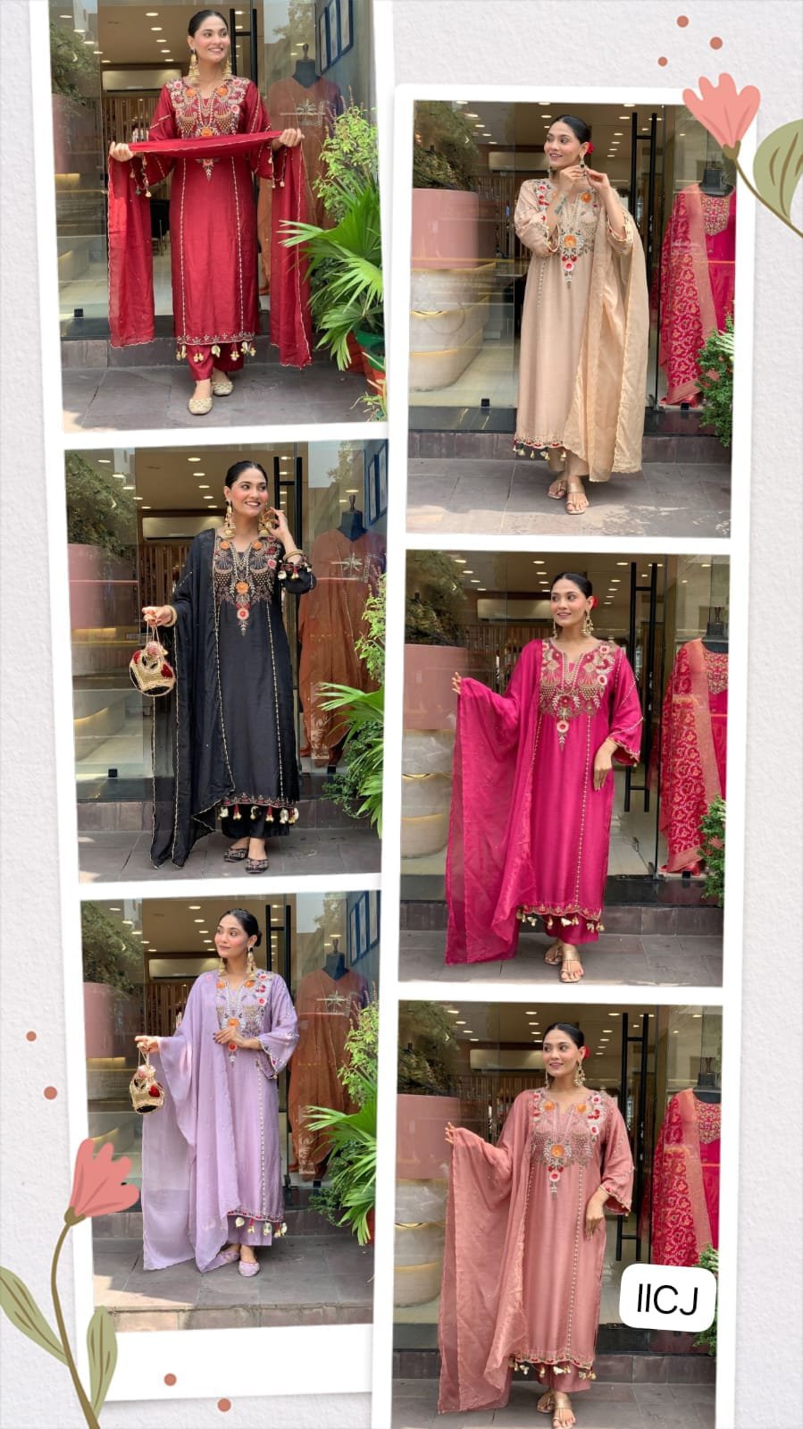 WOMEN'S PURE VISCOSE CHANDERI SILK KURTA SETS - Image 7