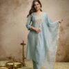 WOMEN'S PURE VISCOSE CHANDERI KURTA SET'S 