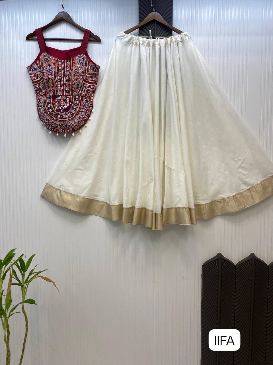 FOR THIS UPCOMING NAVARATRI SEASON OUR EXCLUSIVE FULL STITCHED LEHENGA CHOLI - Image 2