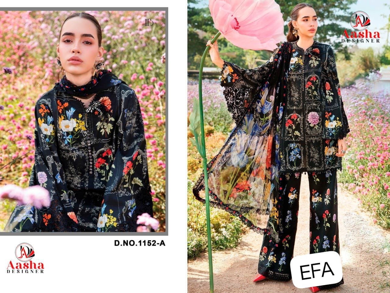 pure cotton print with exclusive patch embroidery (4PATCH NOTE) - Image 3
