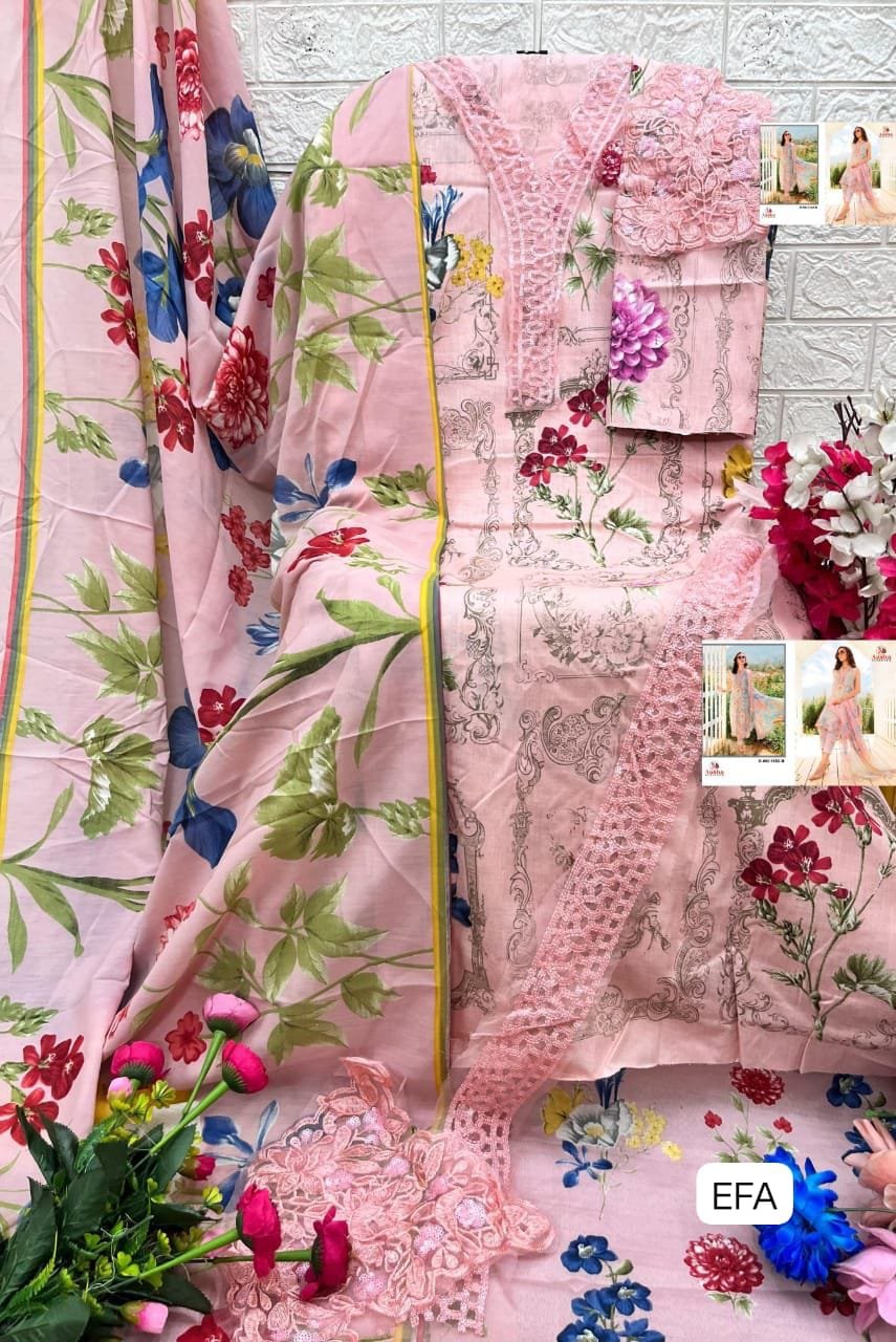 pure cotton print with exclusive patch embroidery (4PATCH NOTE) - Image 2