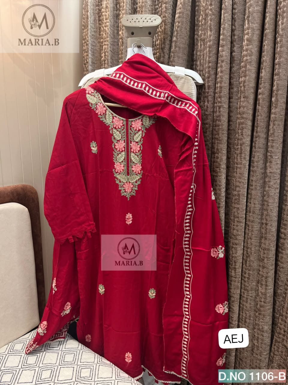 FULL STITCHED RAYON TOP WITH BEAUTIFUL WORK WITH PATTERN IN SLEEVES AND DAMAN - Image 4