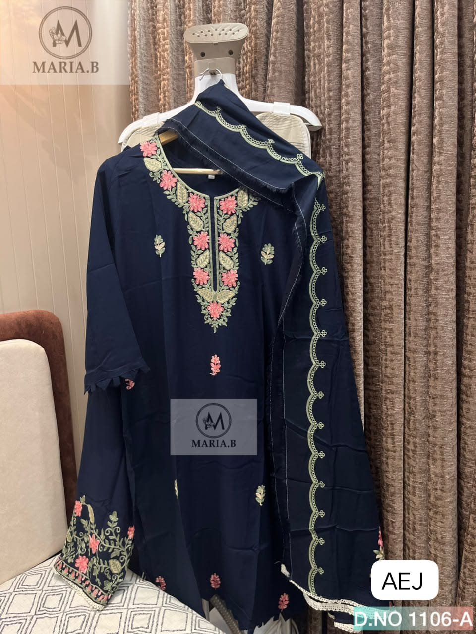 FULL STITCHED RAYON TOP WITH BEAUTIFUL WORK WITH PATTERN IN SLEEVES AND DAMAN - Image 2