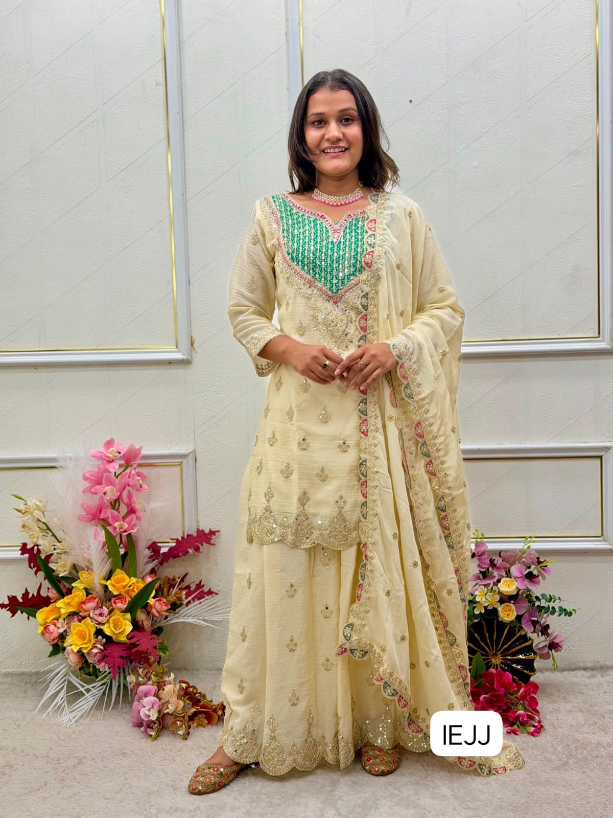 Series New Designer Party Sharara Suit & Dupatta Set