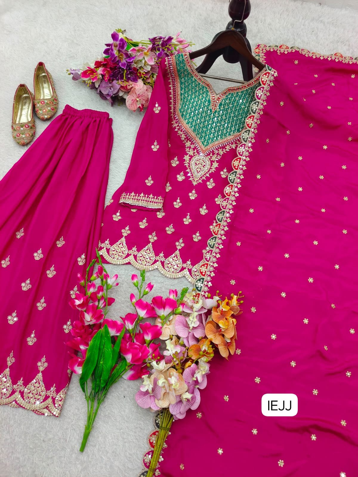Series New Designer Party Sharara Suit & Dupatta Set - Image 4