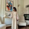 Đěsigner Party Wear Look Pur Roman Glass Over Size Long Kaftan & Bottom With Dupatta set