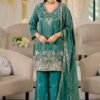 Launching New Design Trending Nc Moss Silk Top&Palazzo&Dupatta Reddy To Wear Look Design