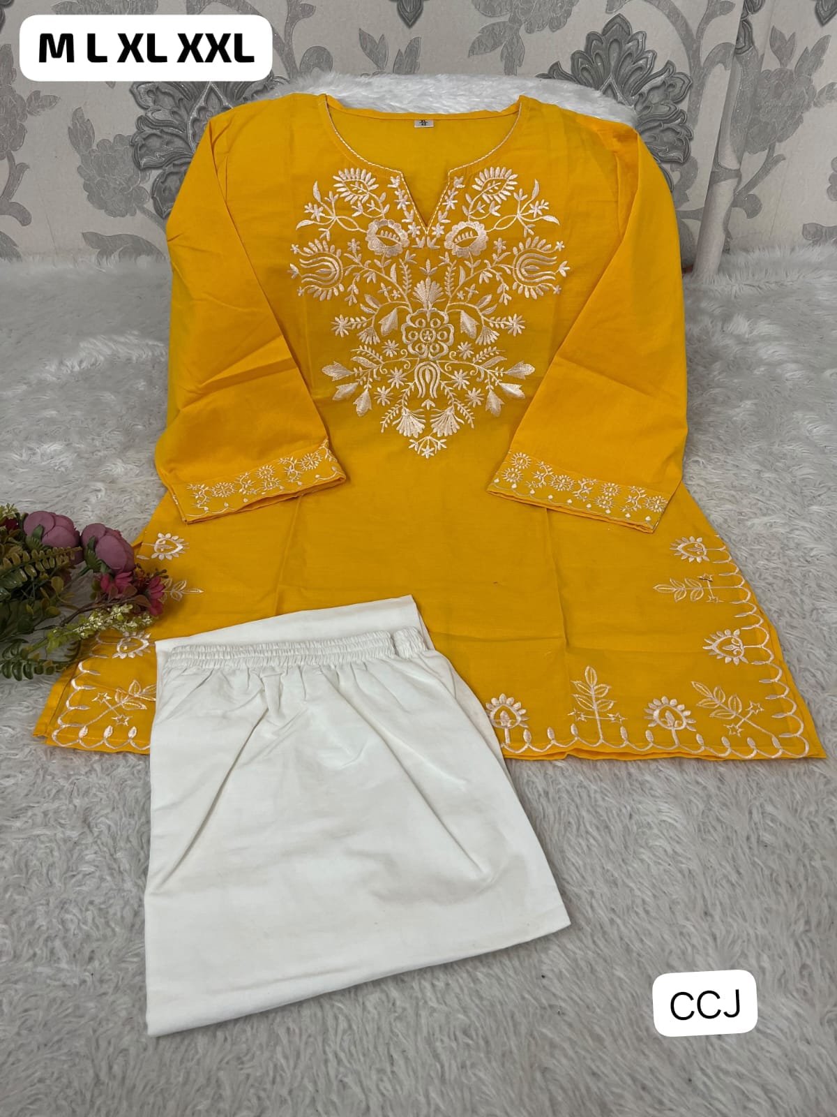 Premium Cotton Embroidered Co-ord Set - Image 4