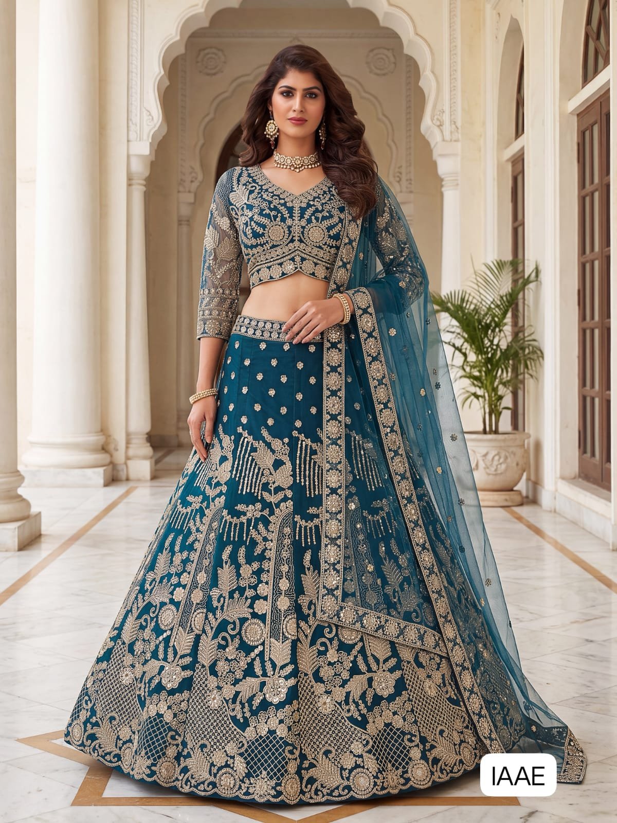 Intricate embroidery, rich hues, and timeless craftsmanship come together to create a lehenga that speaks luxury and grace. Perfect for weddings, receptions, and grand celebrations. - Image 3