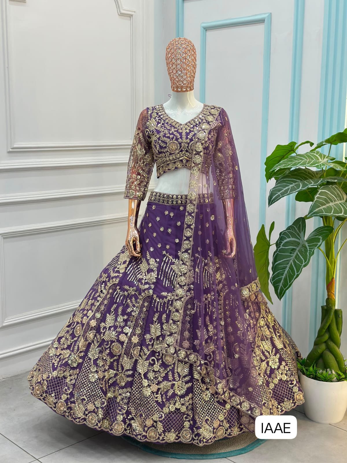 Intricate embroidery, rich hues, and timeless craftsmanship come together to create a lehenga that speaks luxury and grace. Perfect for weddings, receptions, and grand celebrations. - Image 2