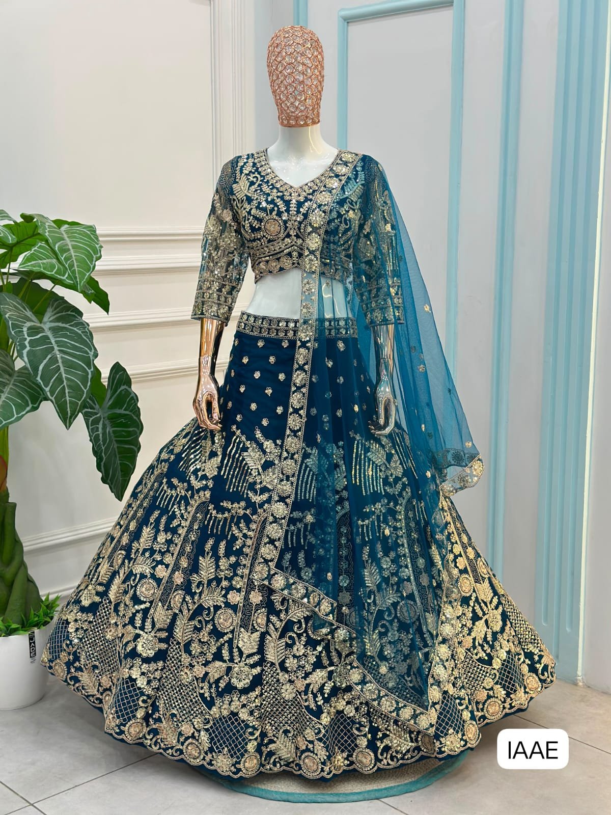 Intricate embroidery, rich hues, and timeless craftsmanship come together to create a lehenga that speaks luxury and grace. Perfect for weddings, receptions, and grand celebrations. - Image 4