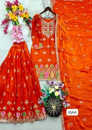 Alternative view of Launching New Design Fendy Silk Top&Sarara &Dupatta Reddy To Wear Look Design