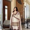 Đěsigner Party Wear Look Pur Heavy Dual Tone Peding Star Georgette Top Plazzo & Dupatta Set