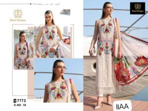 Heavy embroidered cambric cotton beautiful semi stitched suits with beautiful emb.