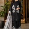 Timeless black, intricate floral embroidery with pearl detailing, and premium Viscose Rayon—crafted for effortless elegance.